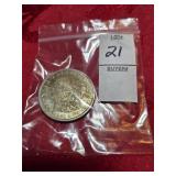 1921 Morgan silver dollar