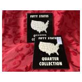Two 50 State quarter collection books