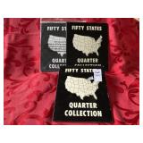 Two 50 State quarter collection books, one