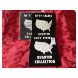 Two 50 State quarter collection books, one