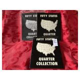 Two 50 State quarter collection books, one