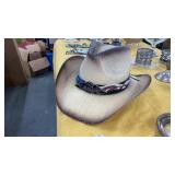 New USA emblem Coated straw cowboy hat