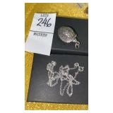 Sterling 925 Turtle locket w/ 925 sterling chain