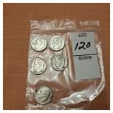 5 Dimes 1953?,4 1964