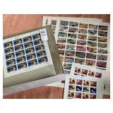 State, barn, Longfellow stamps
