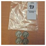 1935,2 1941,1943,US Mercury dime, composed of