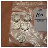 5 Dimes ,2 1946, 1952, 2 1964