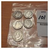 6 Dimes,1947,1953,3 1964