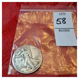 1945 Walking Liberty Half Dollar