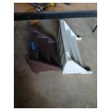 Lot of 2 plastic shelf units 18' and 23' wide