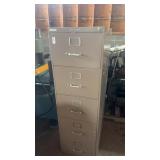 Yawman Erbe 5 Drawer Metal Filing Cabinet