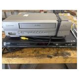 Emerson VHS & Panasonic DVD Players