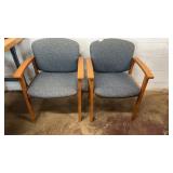 2 upholstered office chairs