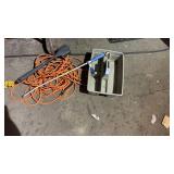 Powerwasher nozzle, tote, extension cord, brush