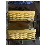 Longaberger wrought Iron with Letter Baskets
