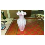 Fenton Art Glass Vase Spiral Design
