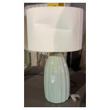 Fluted ceramic table lamp 28 in