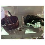 Longaberger basket that has been painted,