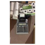 Casio, adding machine & paper rolls