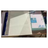 Stationary, graph paper, legal pads