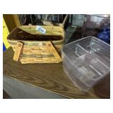 Longaberger 92 seasonï¿½s greetings basket and Deck