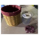 Longaberger Canister Basket with liner, canister