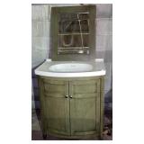 Cast Sink 30.5 x 25 in, cabinet base 31 x 22 x 34