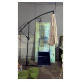 10 ft. steel cantilever patio umbrella crank lift