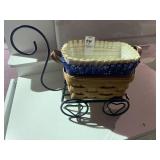 1997 Longaberger Tea basket, two liners and