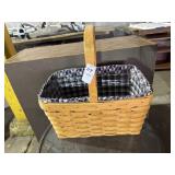 Vintage Longaberger Basket with Liner and Plastic