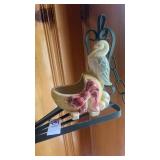 MCM Stork Planter New Baby Bassinet Ceramic