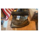 Vintage Sad Iron W Tray
