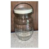 Vintage 1 Gal Barrel- Shaped Pickle Jar