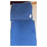 Vintage Blue Corded Fabric Full Bedspreads
