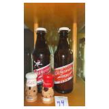 2 Old German beer bottles & S. & P. Shakers