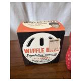 Vintage Wiffle Ball and plastic dog