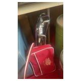 Vintage metal folding luggage cart