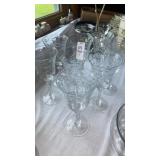 8 etched stemware glasses