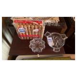 Glass Ashtrays and Clothspins