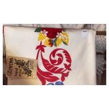 Stevens hand printed tablecloth 53 x 53ï¿½ï¿½
