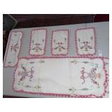 6 Vintage Handmade/ hand stitched table/ dresser