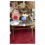 Vintage Lucite Snack Trays & Carrier** Contents