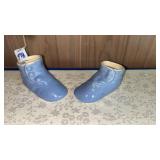 Vintage pottery planter baby booties.