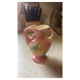 Vtg HULL USA SUNGLOW Pink Green Yellow 6.75'