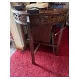 Vintage Chippendale Style Demi Lune Console Table