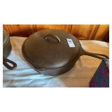 Cast Iron Skillet marked 8E with 8D Lid