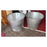 2 Metal Utility Buckets