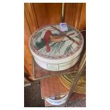 Vintage Jewel Fruitcake Tin cardinal design