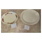 1 Homer Laughlin 15 in Platter, 1 American Tea Co