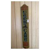 Vintage 1960s 'Square Deal Used Cars' wooden wall